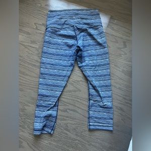 lululemon athletica Blue Striped Leggings